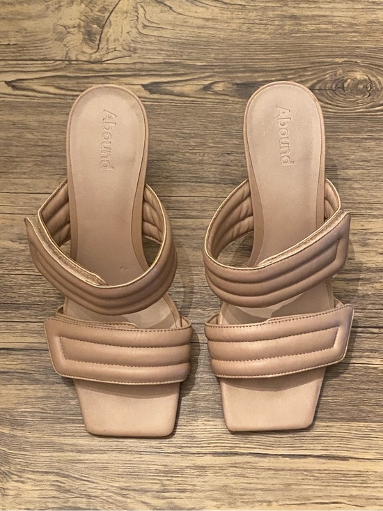 Abound Shoes - Abound Blush Quilted Double-Strap Slide Mules Size 8, EUC